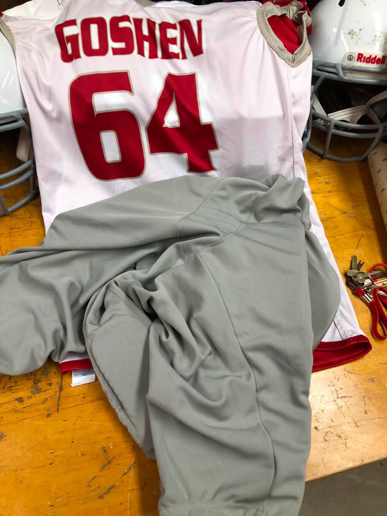 Photo of junior high uniforms.